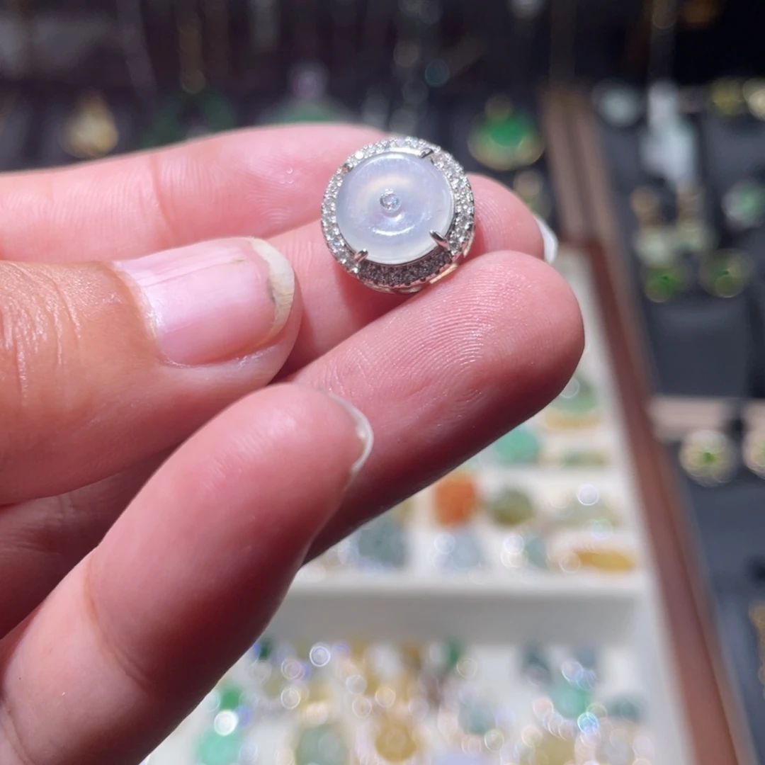 翡翠银S925镶嵌颈饰