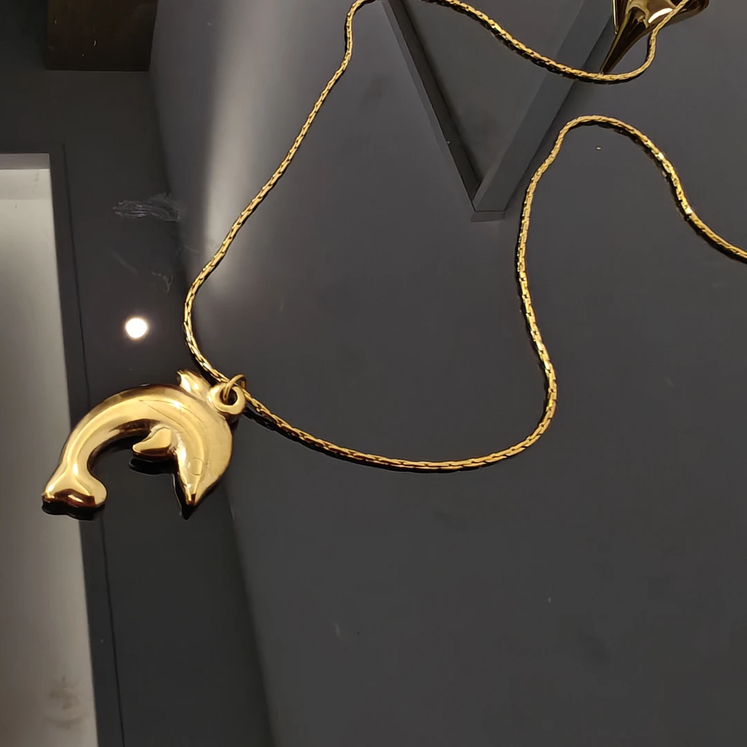 钛钢项链 海豚项链毛衣链AL784-5