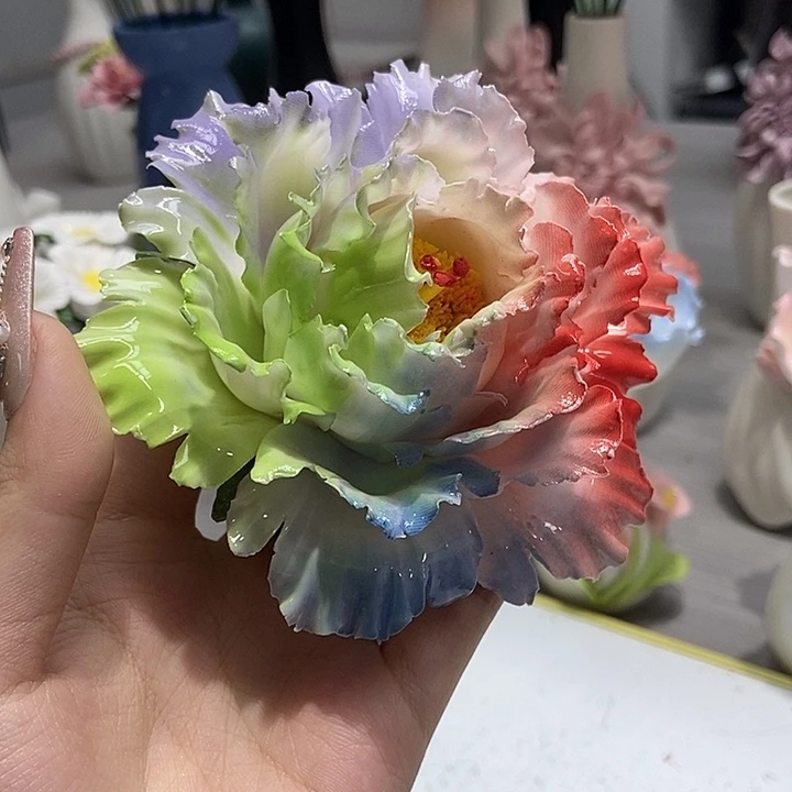 陶瓷纯手工捏花设计