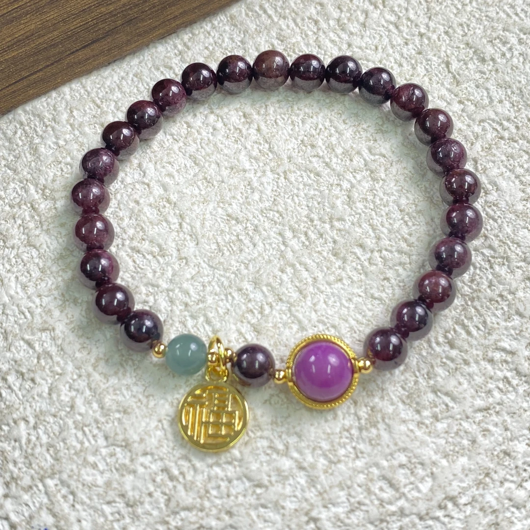 YHKINGS1030设计师款6m石榴石单圈简约多样性发其一不带礼盒