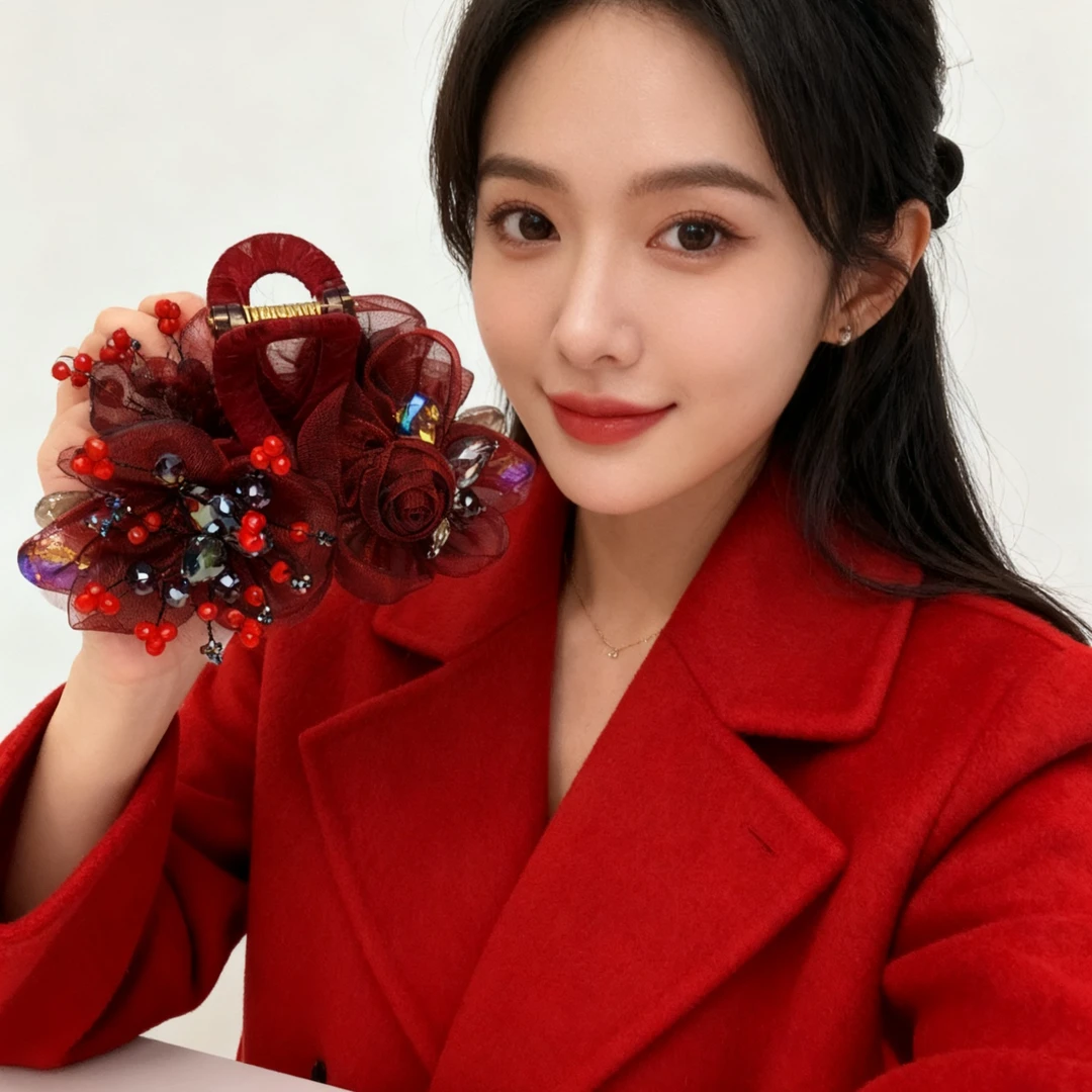 合金项链 A8276编号紫莹轻奢发饰蝴蝶结大抓