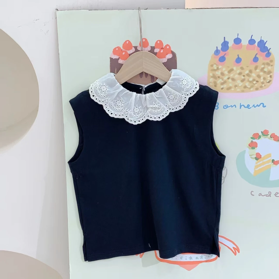 【线下品牌童装】女童夏季韩版棉质无袖T恤 251668