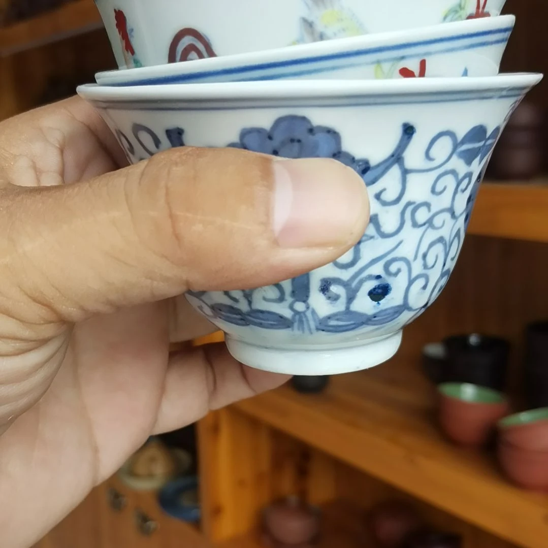 习***辉茶杯紫砂陶瓷杯一组