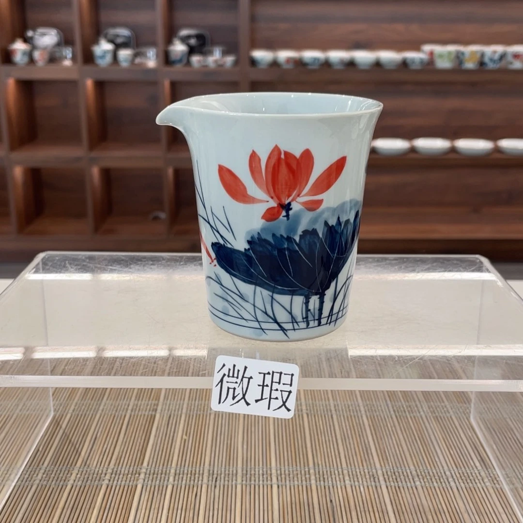 釉下手绘茶具微瑕