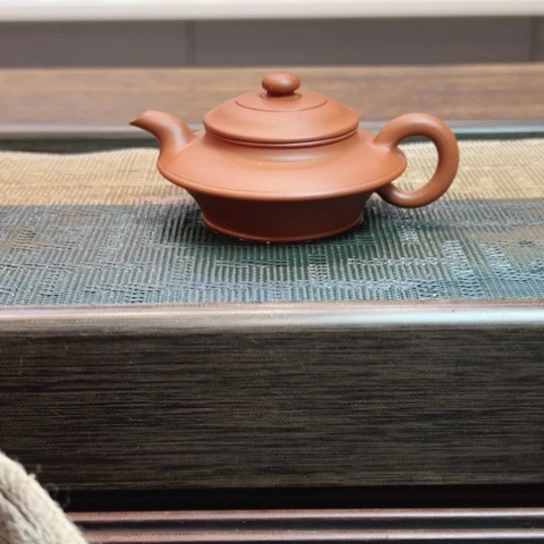 峙***觉紫砂茶壶黄龙山原矿小红泥瑕