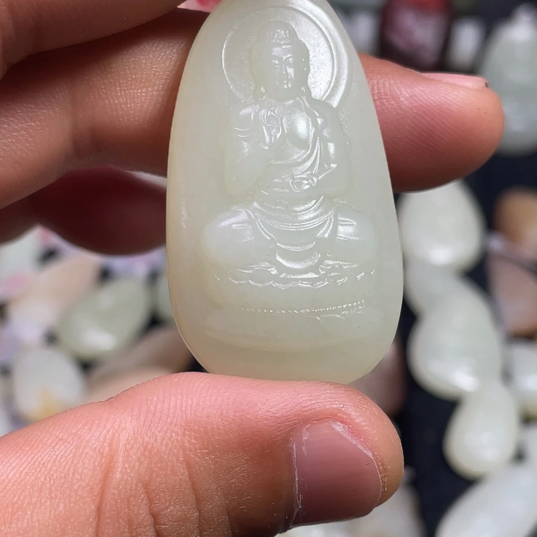 和田玉（糖玉）未镶嵌颈饰阳****竹吊坠