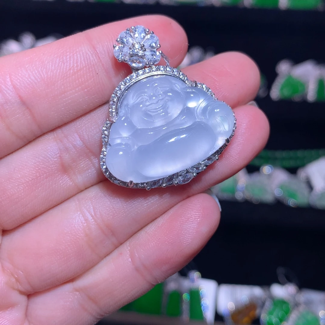 【闪购商品】颈饰银S925镶嵌翡翠乔**-天然翡翠