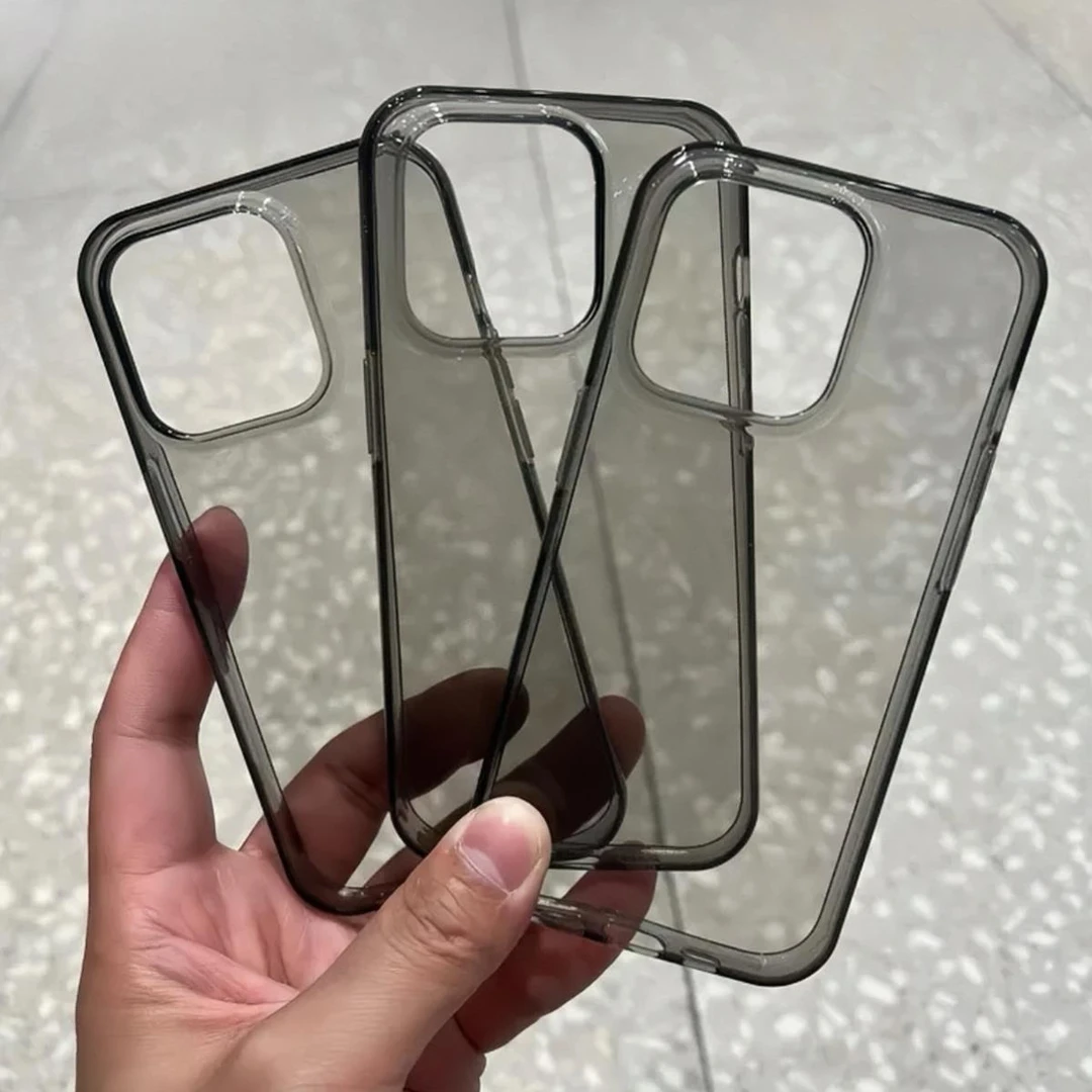 欧克里里ins透黑大孔苹果16适用iPhone15promax简约14手机壳13/12