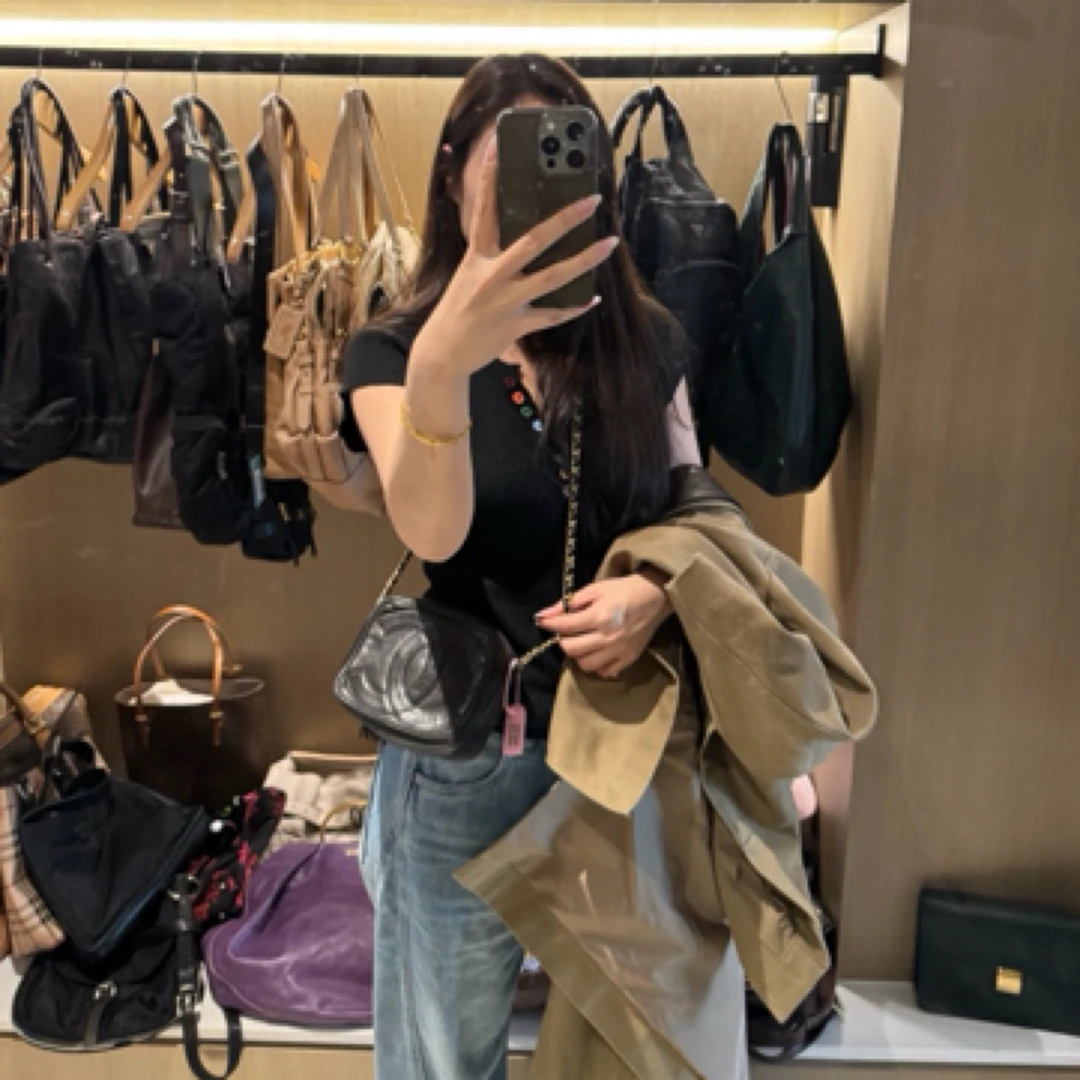 90新 Chanel/香奈儿 双C流苏相机包/全原/jm