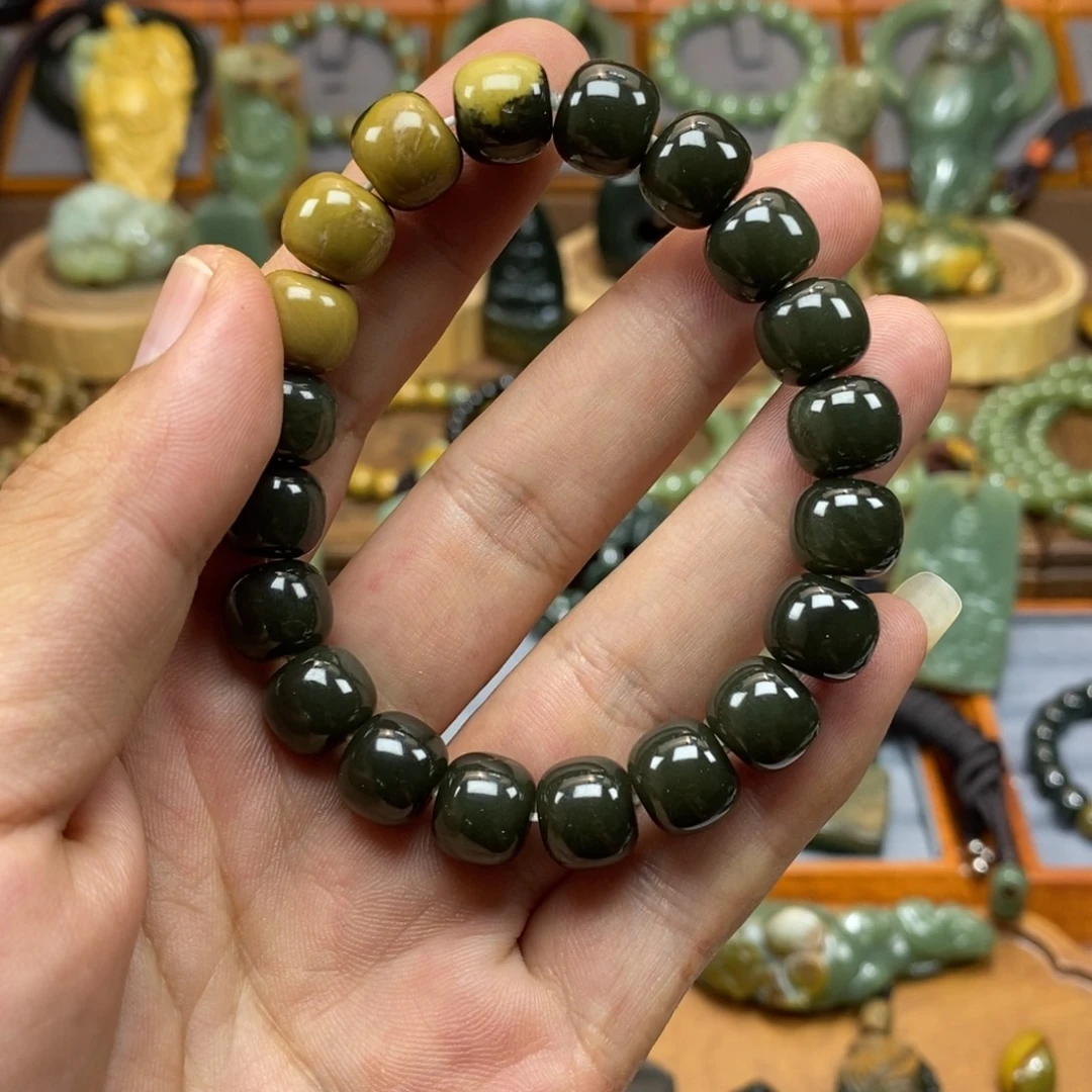 岫岩河磨玉（透闪石质玉）未镶嵌手链