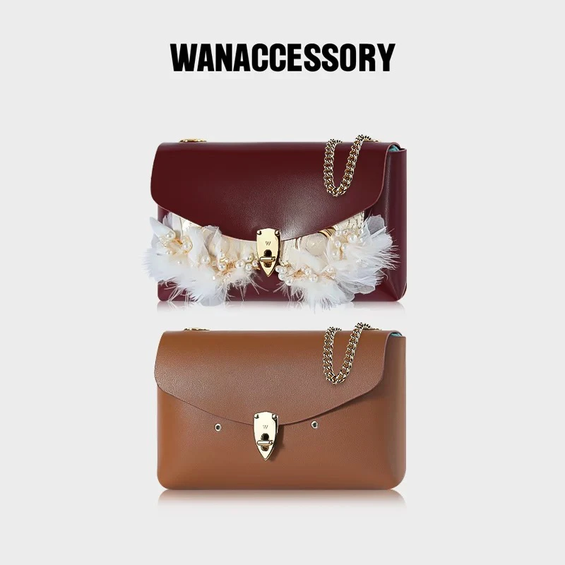 【麒麟红】 WANACCESSORY万蔻双面双色猫头鹰换脸单肩斜挎包百搭