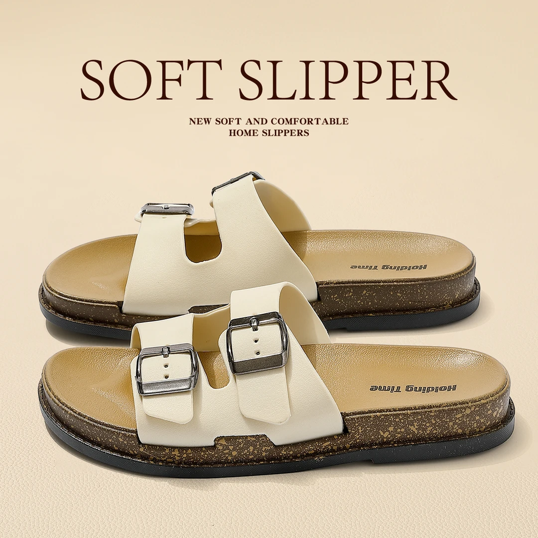 勃肯拖鞋女款夏季外穿2025新款厚底沙滩凉鞋平底网红博肯凉拖鞋女