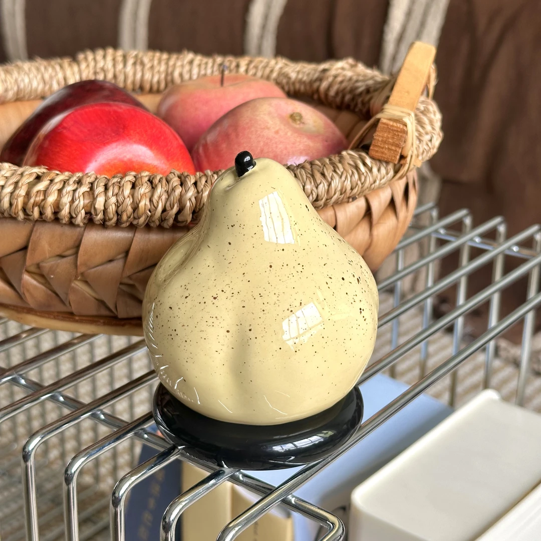 陶瓷鸭梨牙签筒创意客厅茶几牙签盒牙线盒棉签收纳罐家用桌面摆件