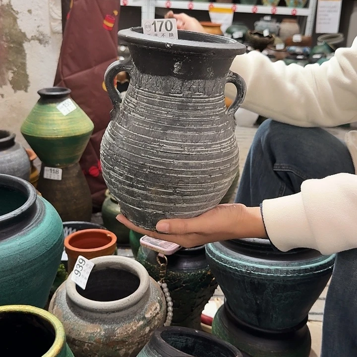 瑕疵灰色双耳170高度23口径15