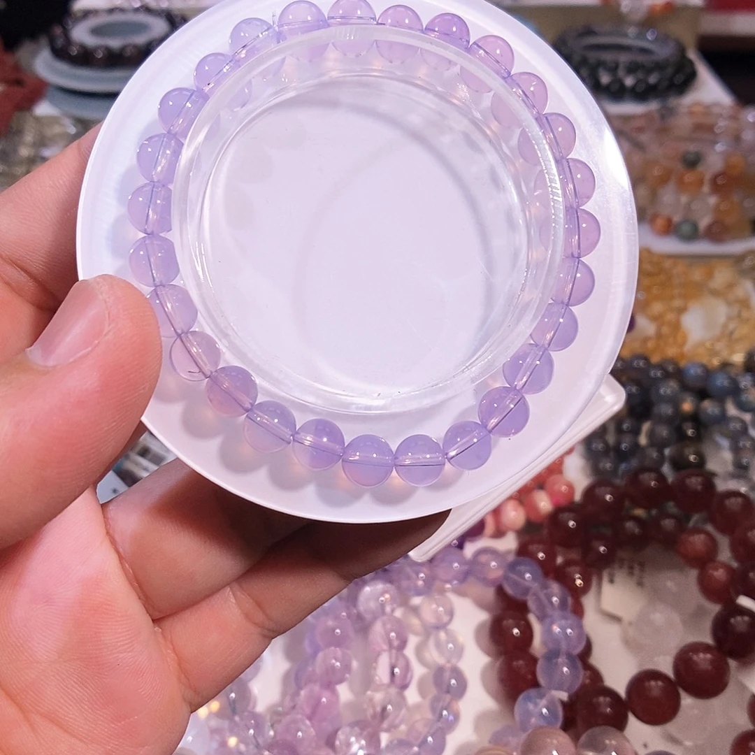 水晶手链未镶嵌紫玉晶7mm