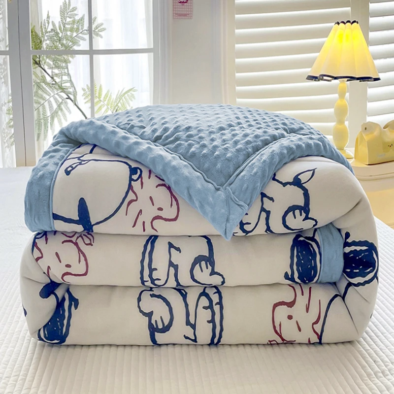 Snoopy/史努比A类针织棉绒豆豆小清新可爱时尚秋冬被亲肤可机洗