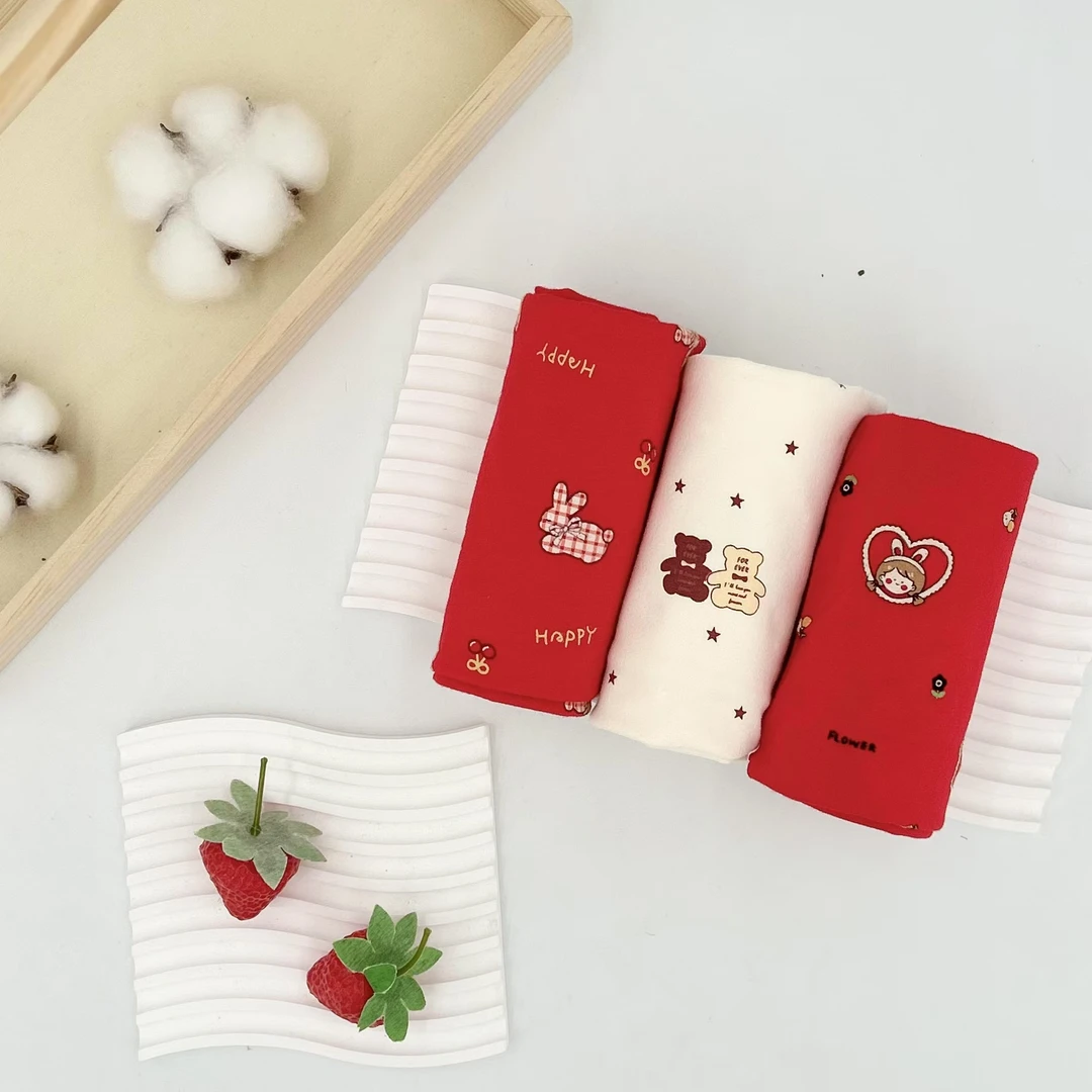 纯棉A类四角学生女童日系儿童内裤卡通宝宝ins全棉本命年（随机款）