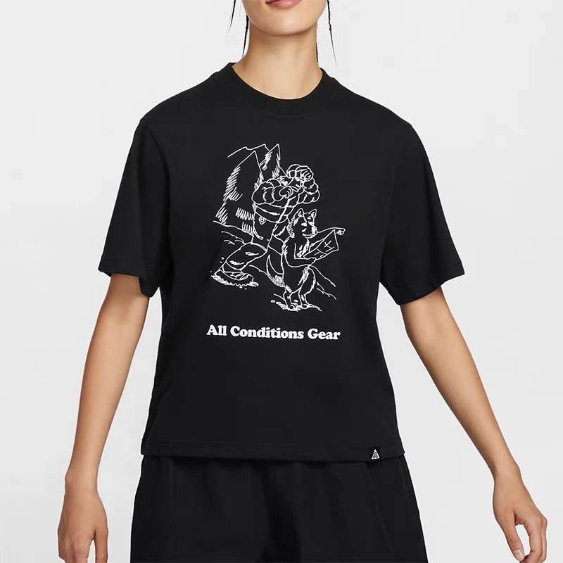 耐克/NIKE新款女士时尚印花简约户外休闲短袖T恤 FV7326010 #HB