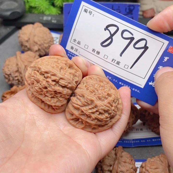 把件桃核37全品白狮子899号牌