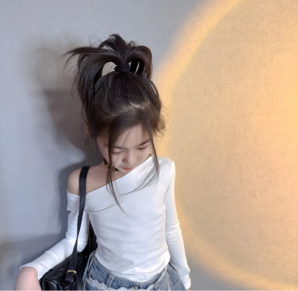 清小柔童装单肩打底衫