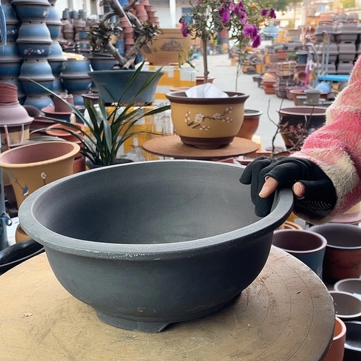 紫砂宜兴紫砂33紫泥碗盆