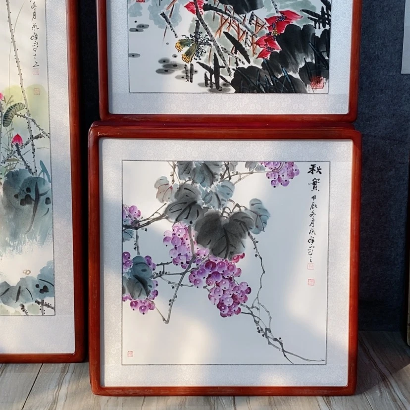 【闪购商品】国画思***❤书画作品带框65×65厘米