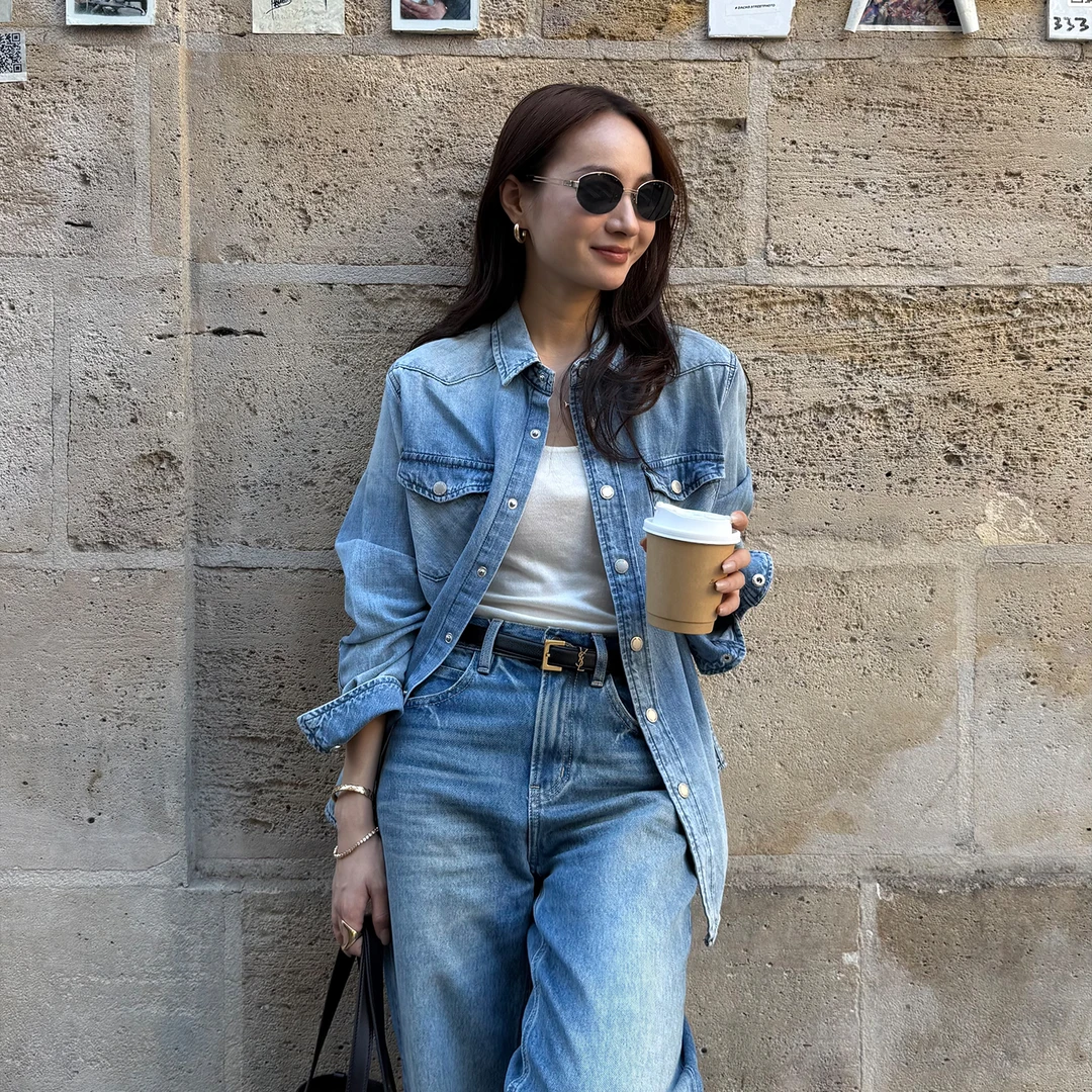 KEEP KAPU靠谱【轻都之旅】版型优越100棉水洗蓝牛仔衬衫KP24072