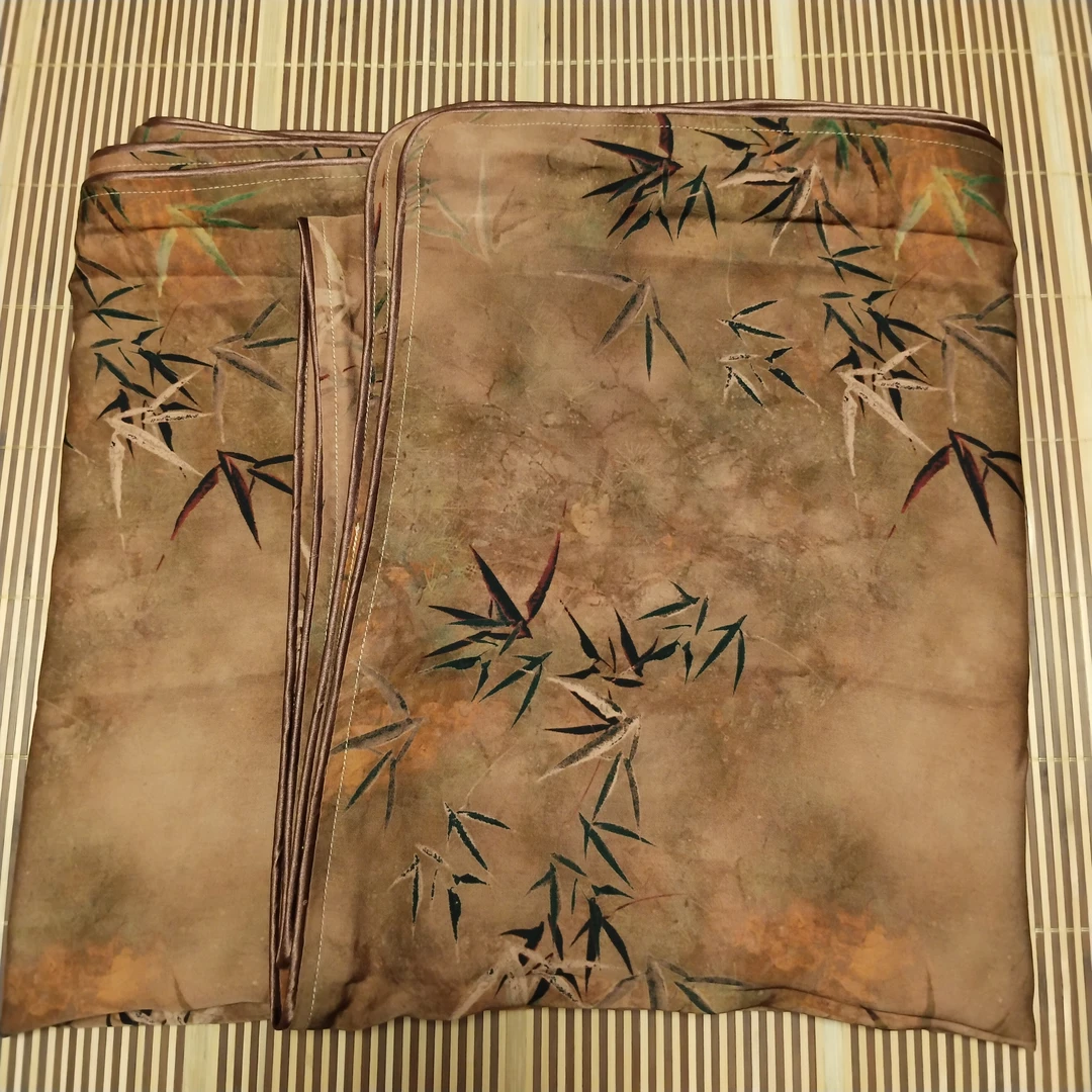 咖色竹子国风香云缎凉凉被，清凉舒适，透气吸汗