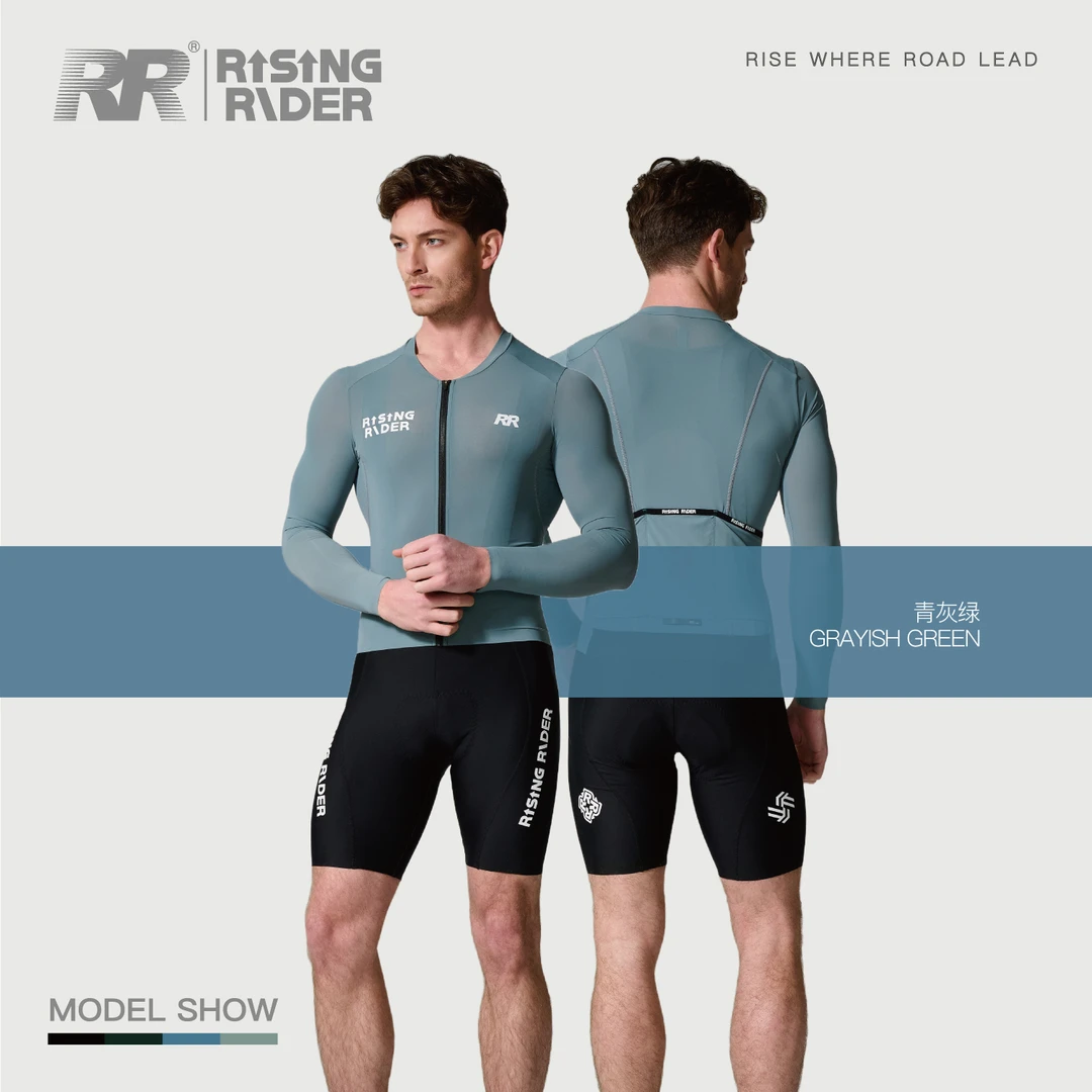 RR2025春夏新款男士进阶长袖骑行服反光防晒公路自行车骑行上衣