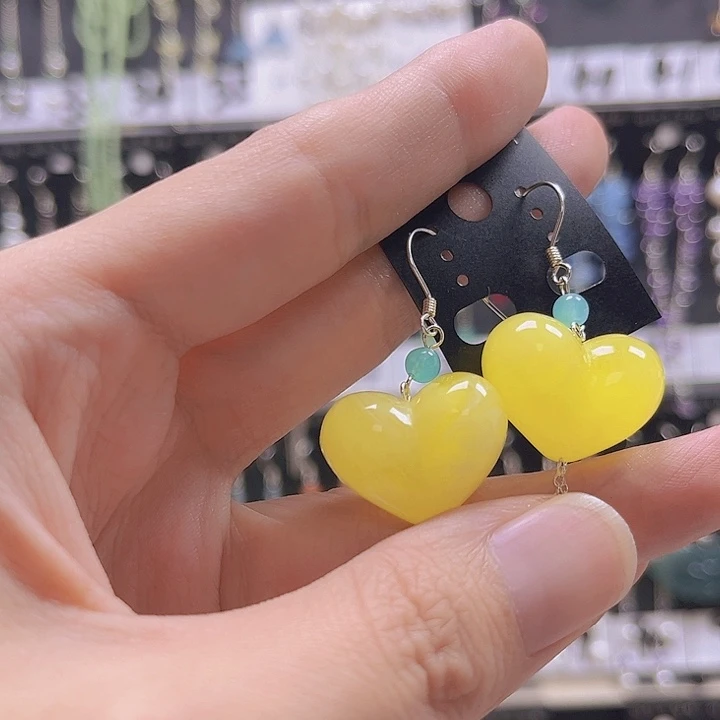 L***y银S925镶嵌淡水珍珠耳饰