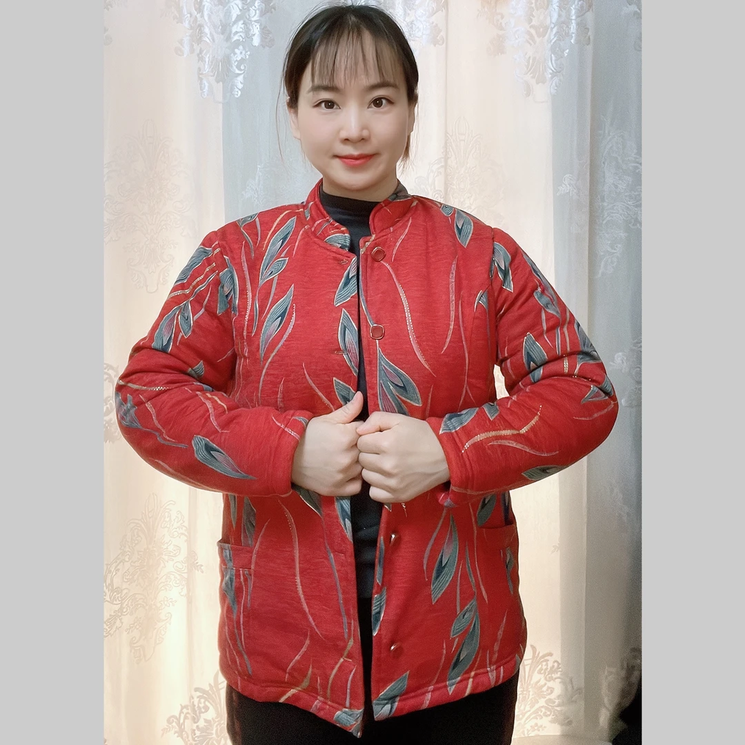 【小码富贵绒】瘦版内蒙古妈妈款保暖驼绒棉花棉袄