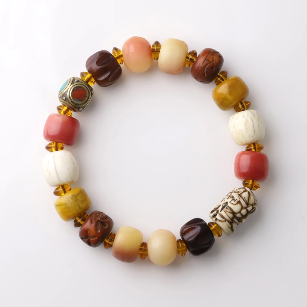 S8836 牛骨多宝单圈文玩手串饰品