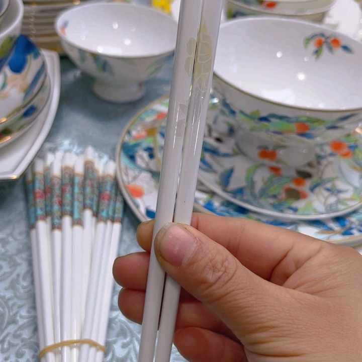 瓷片清雅筷子十双