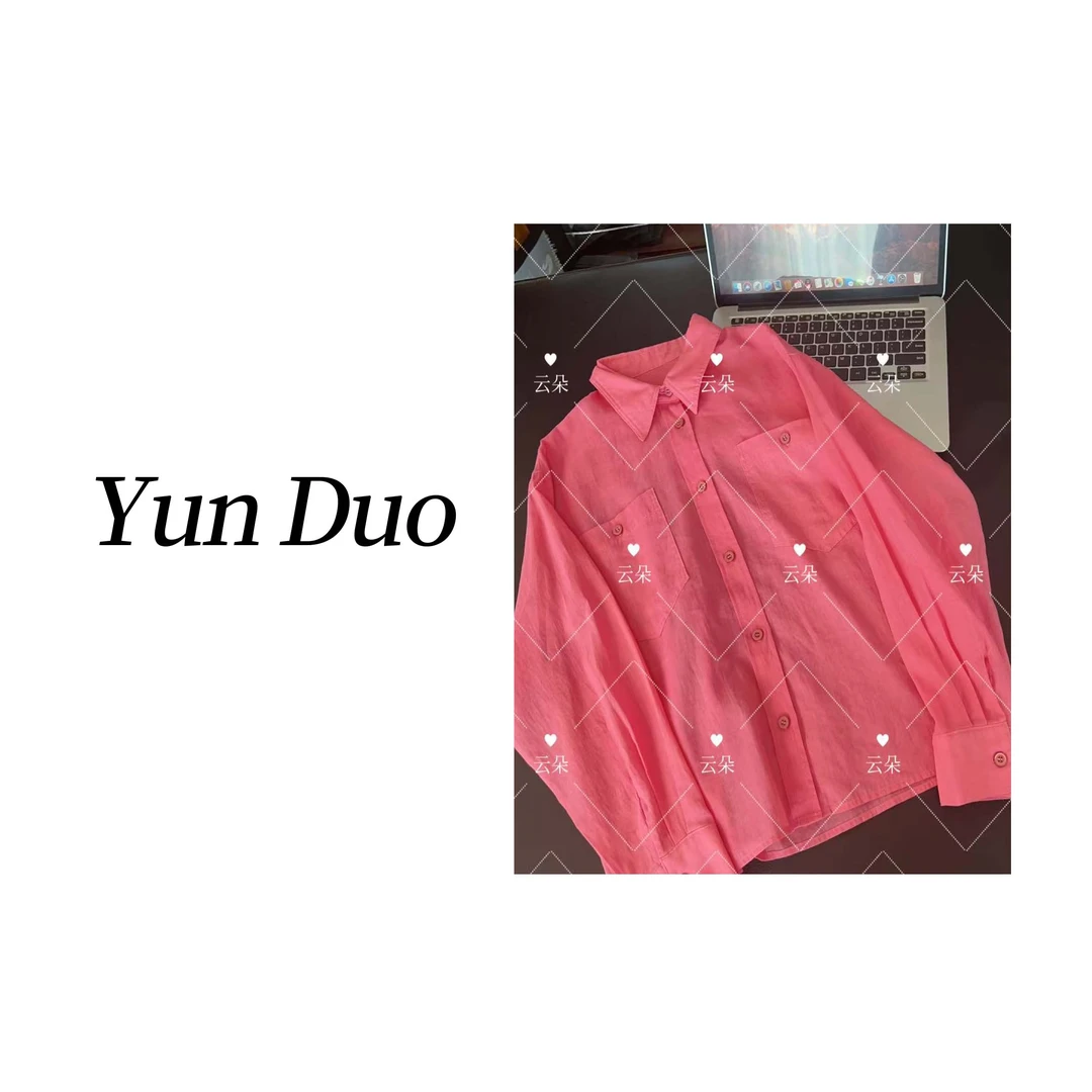 云朵定制【律政俏佳人】梅子粉口袋衬衫LC50