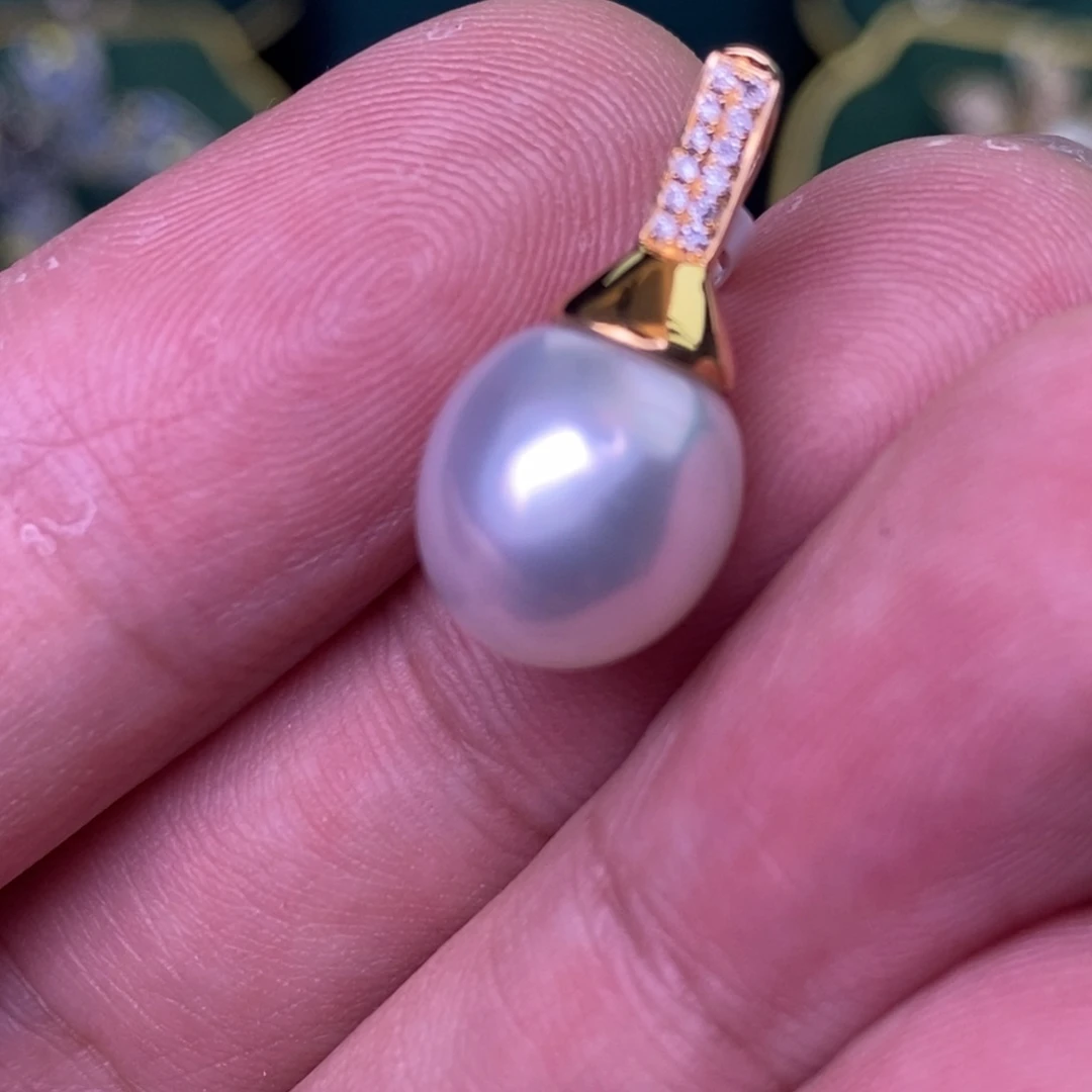 海水珍珠18K金镶嵌颈饰