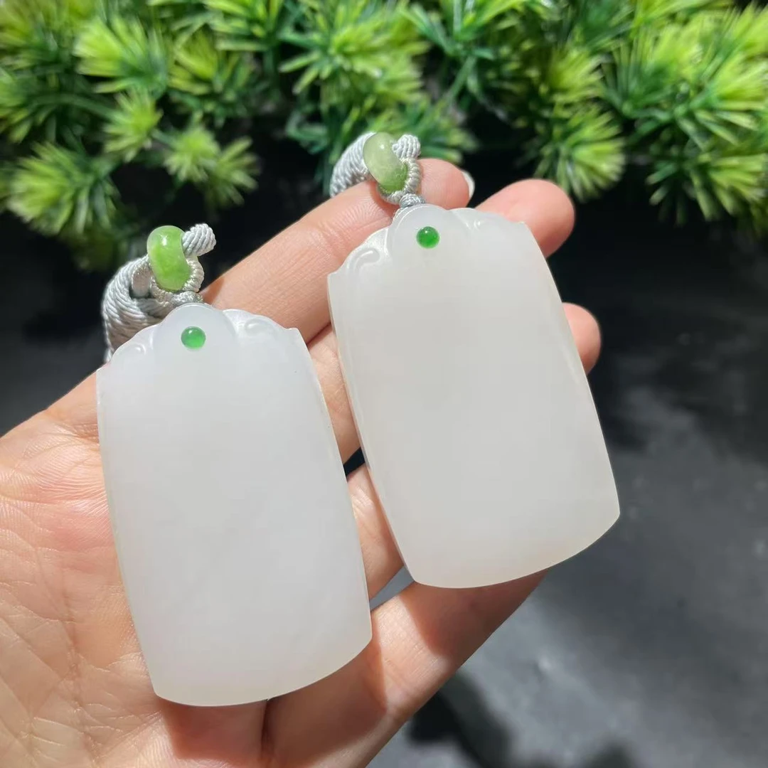 【玉经纶】-30358/Q24-和田玉无事牌吊坠--多样性发其一29*50*12