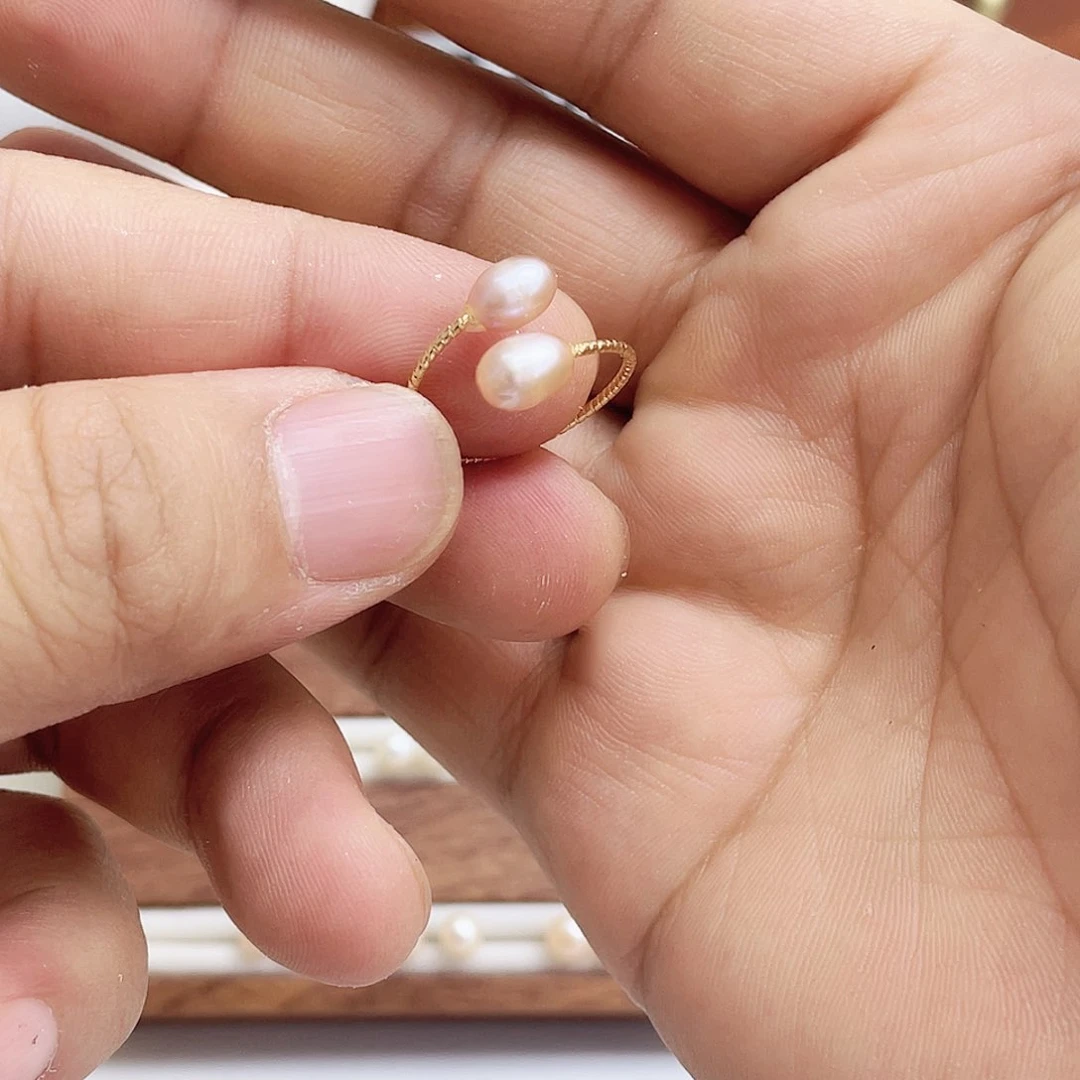 戒指未镶嵌淡水珍珠