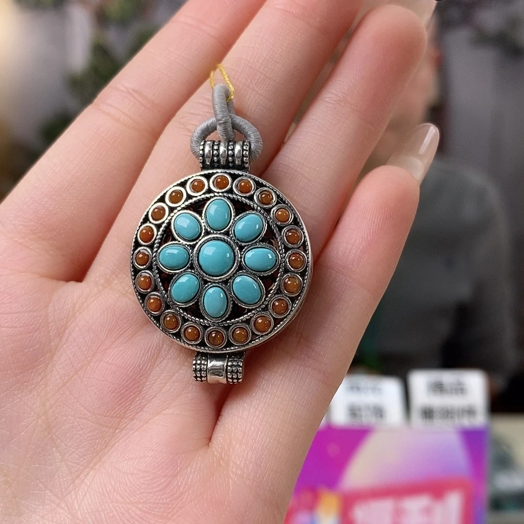 绿松石银S925镶嵌珠宝奇石