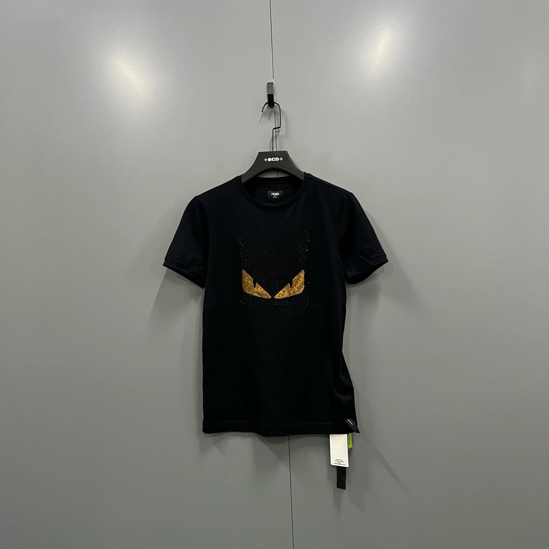 99新 FENDI/芬迪 h927 水钻小怪兽短袖 46码/610144