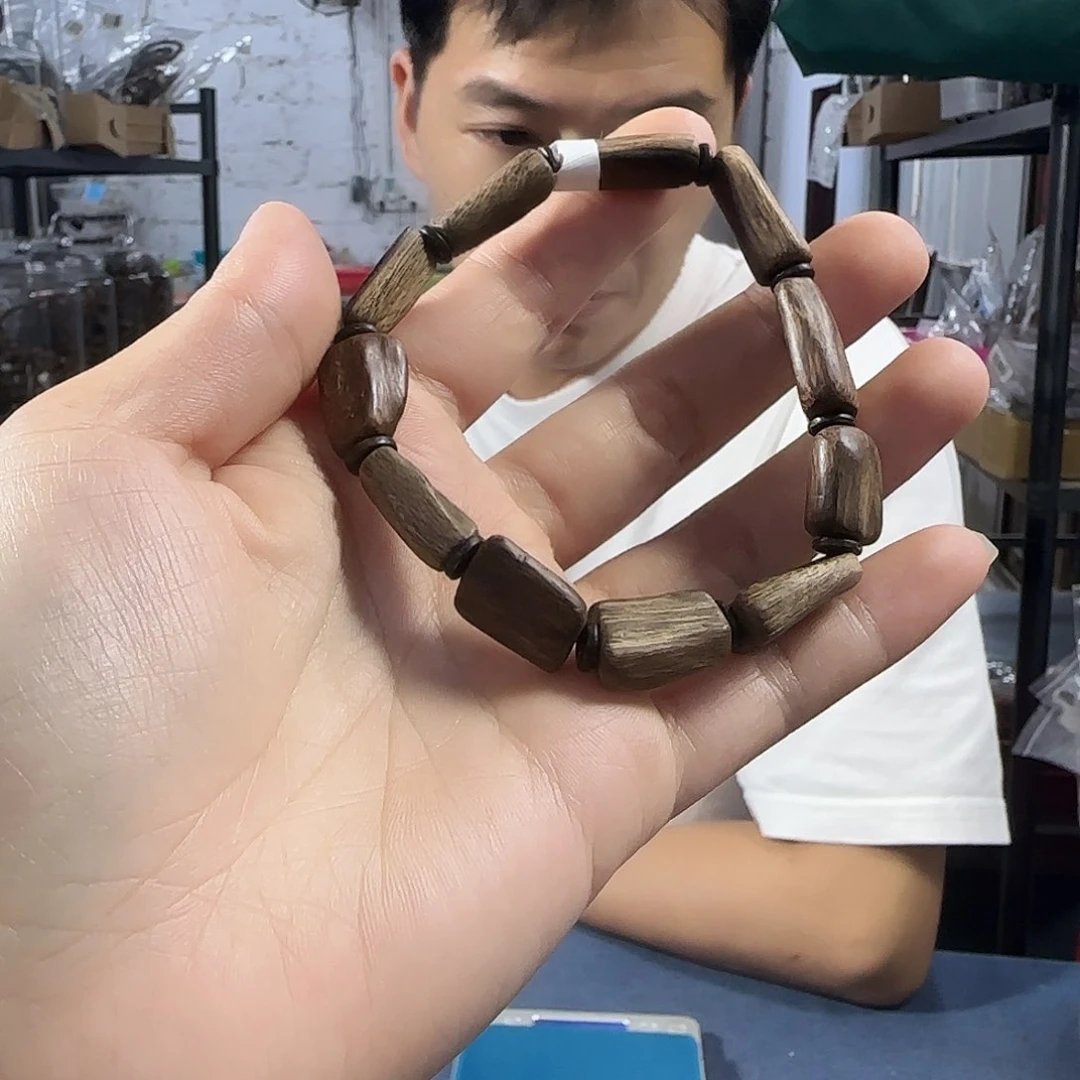 手串沉香天*.文莱沉水随形单圈1.0多样性发一