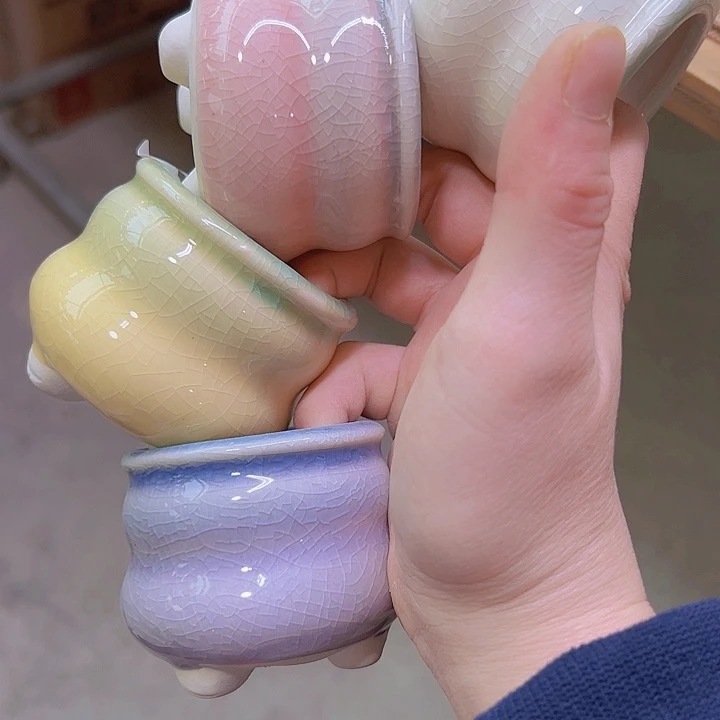 红陶陶瓷花盆当场满12包邮