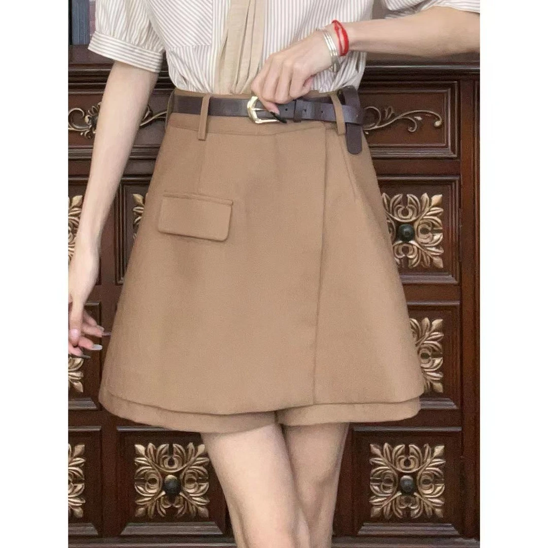 【灰色际遇】港味复古短裤25142