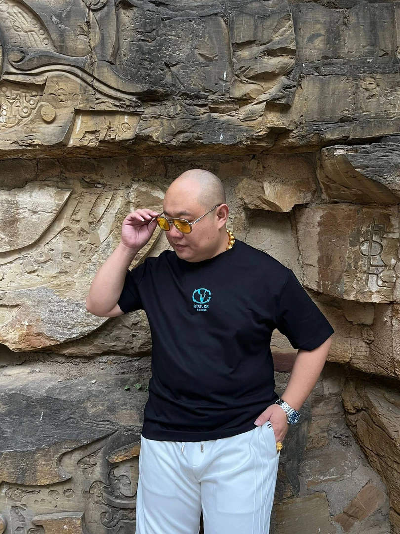 25夏季新款高品质透气潮牌印花冰丝竹纤维圆领短袖T恤衫