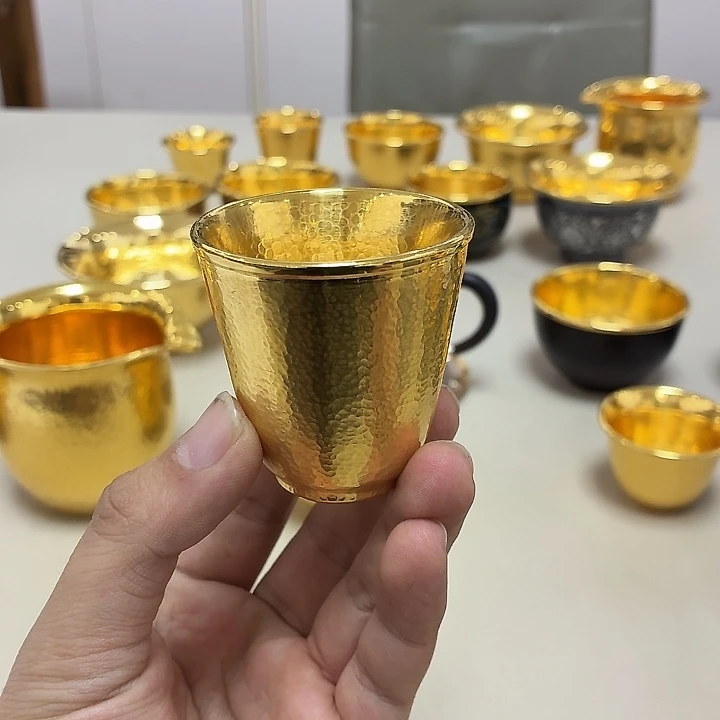 李小鹤里外金3克足金闻香杯50毫升