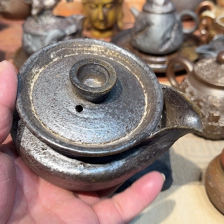 夜***蛙摆件柴烧裸烧茶具放漏80