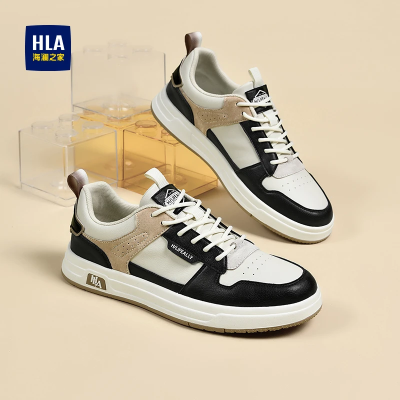 HLA/海澜之家男鞋秋冬款复古潮流韩版男士时尚板鞋百搭休闲鞋男款