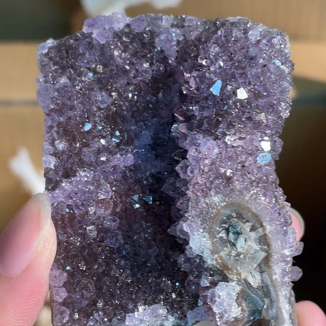 水晶未镶嵌手链紫晶片 18号