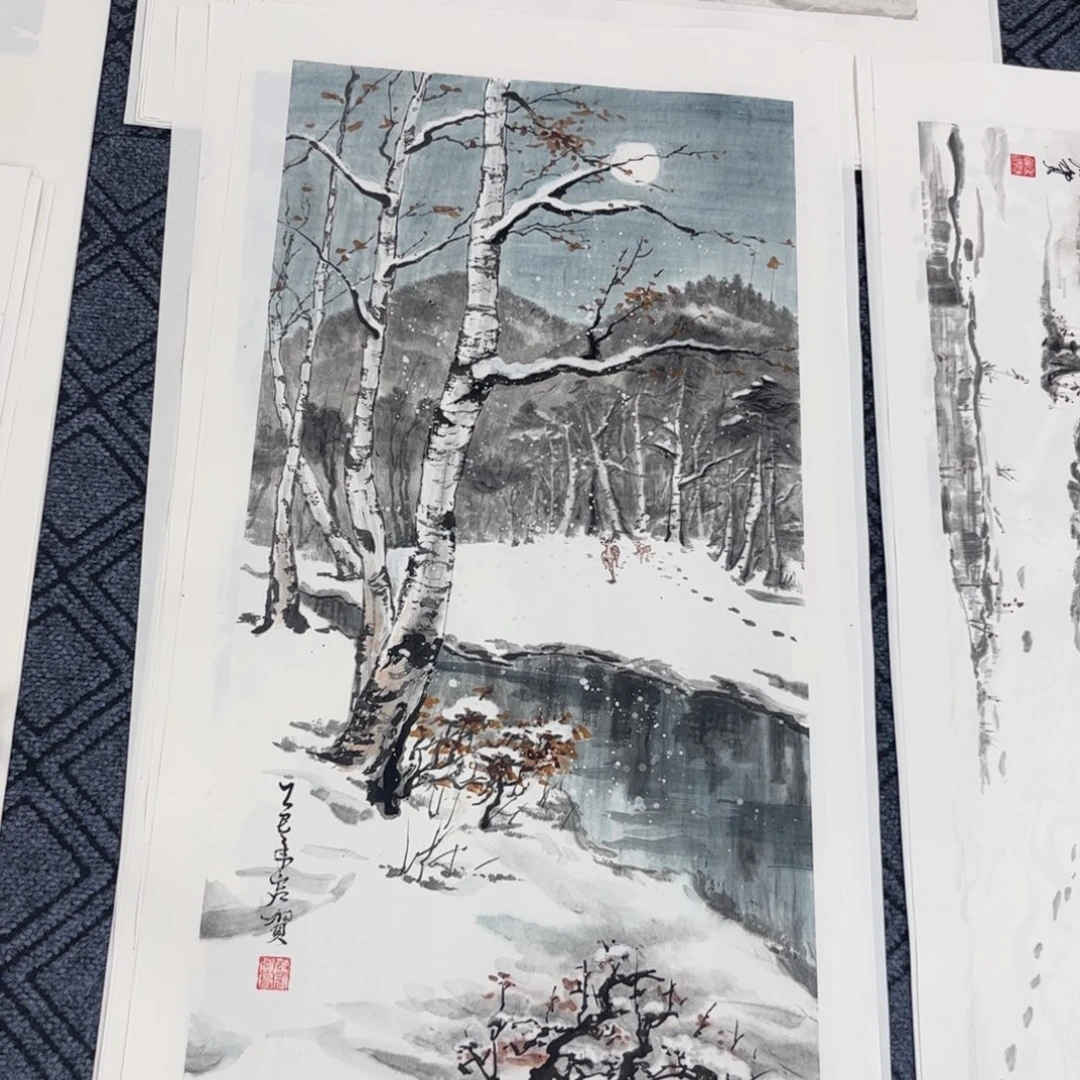****安国画年启贺老师三尺山水琪