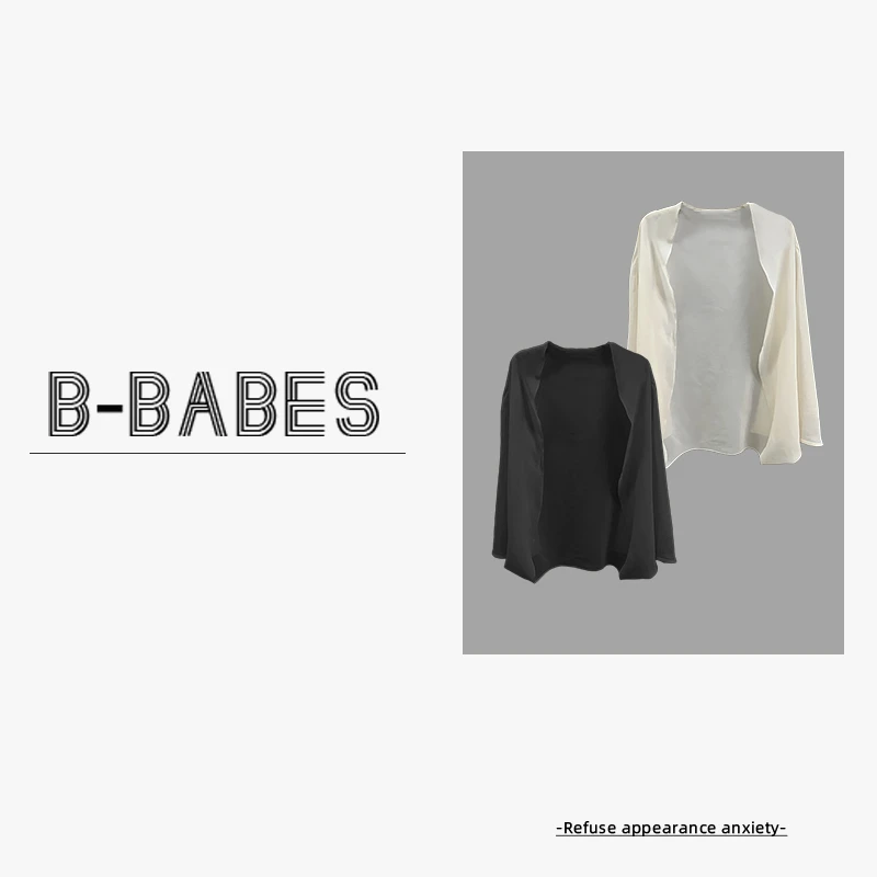 B-babes【轻盈透气】外搭开衫薄款披肩透气薄纱防晒罩衫坎肩