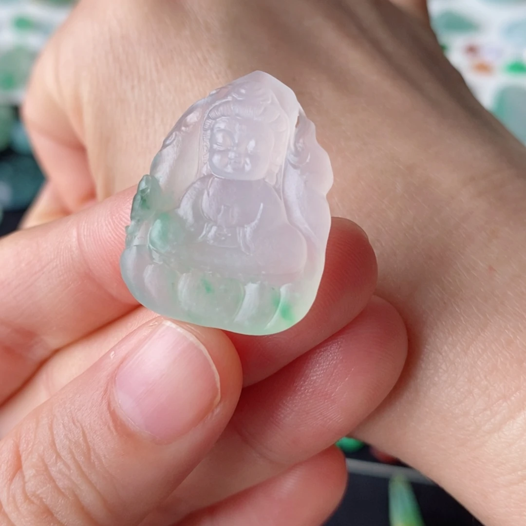 定制翡翠未镶嵌宝宝佛
